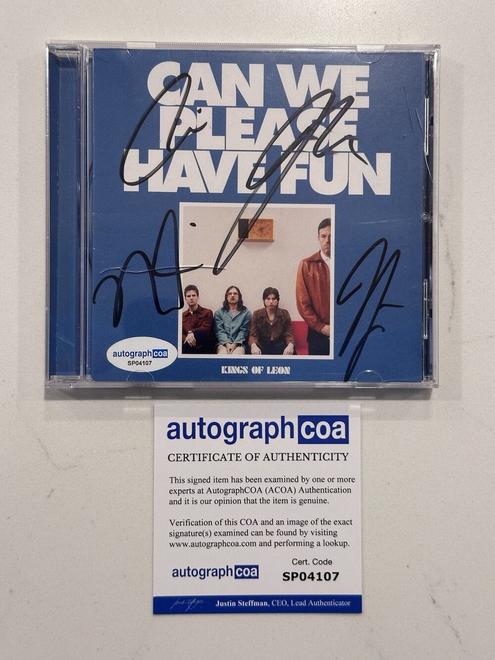 Kings of Leon - Can We Please Have Fun SIGNED CD AUTOGRAPH COA ACOA #2